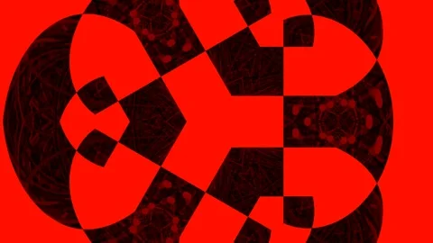 Psychedelic abstract fractal pattern: Hypnotic geometric energy in magenta .. Stock Footage 337496879