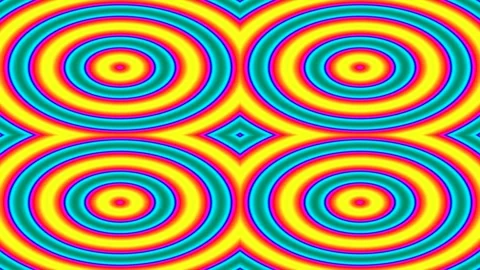 Psychedelic Abstract Geometric Circle Pattern Background ? Vibrant Digital .. Stock Footage 339778953