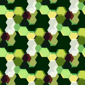 Psychedelic abstract geometric seamless background Stock Illustration