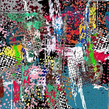 Psychedelic abstract graffiti background Stock Illustration