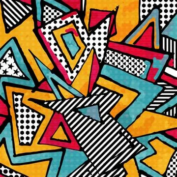 Psychedelic abstract graffiti background Stock Illustration