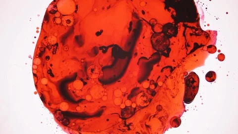 Psychedelic abstract liquid light show. Wallpaper with red blood stains Stock Footage 121704938