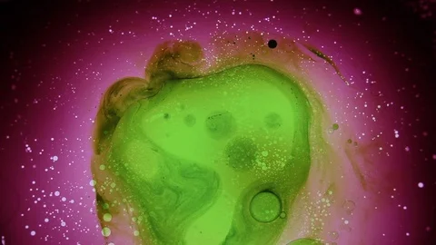Psychedelic abstract liquid light show, organic paint swirls. Trippy wallpaper. Stock Footage 121704977