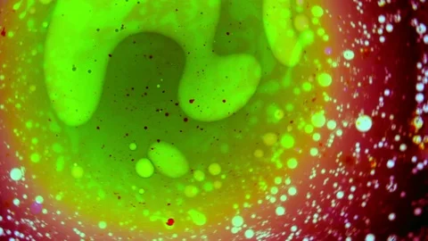 Psychedelic abstract liquid light show, organic paint swirls. Trippy wallpaper. Stock Footage 121705016