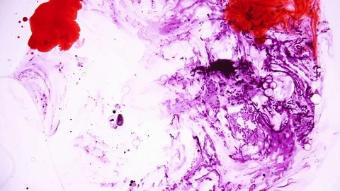 Psychedelic abstract liquid light show, organic paint swirls. Trippy wallpaper. Stock Footage 121705351