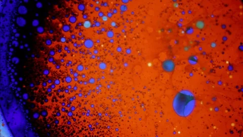 Psychedelic abstract liquid light show. Marble background. Water oil paint swirl Stock Footage 121705579