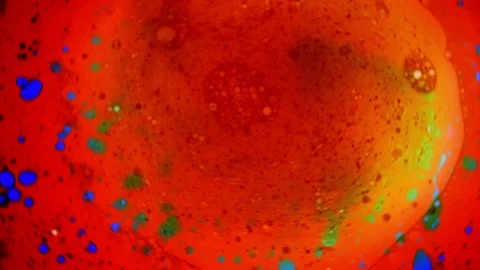 Psychedelic abstract liquid light show. Marble background. Water oil paint swirl Stock Footage 121705682