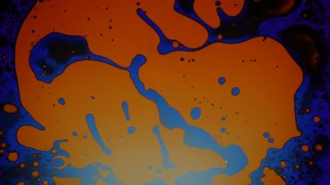 Psychedelic abstract liquid light show. Marble background. Water oil paint swirl Stock Footage 121705912