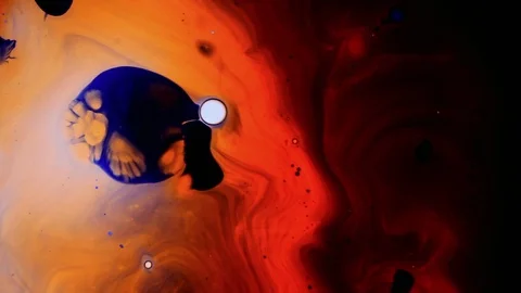 Psychedelic abstract liquid light show. Marble background. Water oil paint swirl Stock Footage 121706034