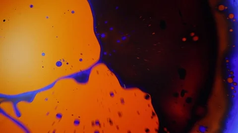 Psychedelic abstract liquid light show. Marble background. Water oil paint swirl Stock Footage 121706054