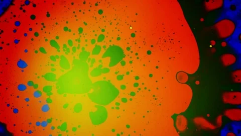 Psychedelic abstract liquid light show. Marble background. Water oil paint swirl Stock Footage 121706055