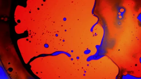Psychedelic abstract liquid light show. Marble background. Water oil paint swirl Stock Footage 121706140