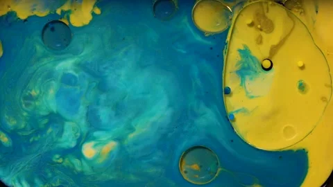 Psychedelic abstract liquid light show, ink patterns in water, oil, paint Stock-Footage 286209663