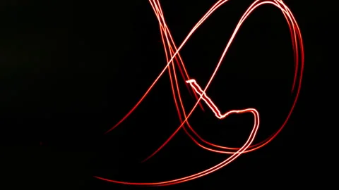 Psychedelic abstract long exposure freeze frame lights trails background. L.. Stock-Footage 263666440