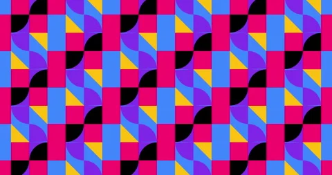 Psychedelic abstract loop background. Modern Animated Geometric pattern or Stock Footage 258401449