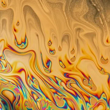 Psychedelic abstract made by light reflecting off of a soap bubble Stock Photos