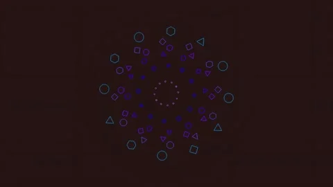 Psychedelic abstract mandala pattern animation on dark background 库存影片 342160153