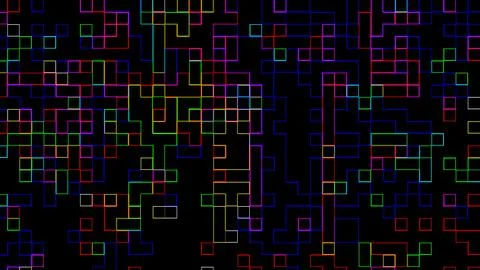 Psychedelic abstract neon geometric pattern background Stock Illustration