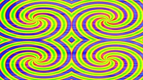 Psychedelic abstract pattern background: Vibrant swirling geometric lines a.. Stock Footage 337573470