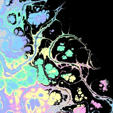 Psychedelic abstract pattern. Marbling style Stock Illustration