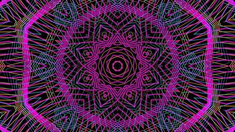 Psychedelic abstract pattern. Op art vintage decorative elements Stock Footage 125469620