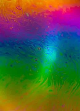 Psychedelic abstract planet from soap bubble, Light refraction Foto stock