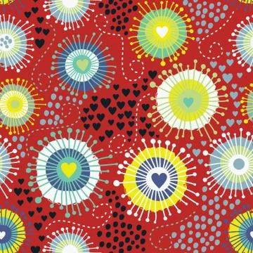 Psychedelic abstract seamless texture Stock Illustration