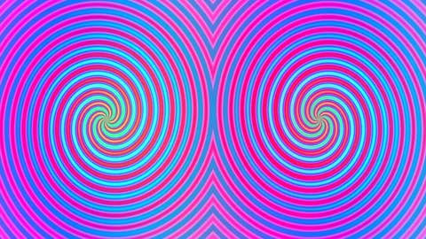 Psychedelic abstract swirl background with hypnotic blue green cyan pattern.. Stock Footage 337575459