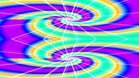 Psychedelic abstract vortex background loop with vibrant neon liquid flow Stock Footage 336169165