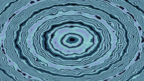 Psychedelic Agate Blue Wave Abstract Loop Stock Footage 335092260
