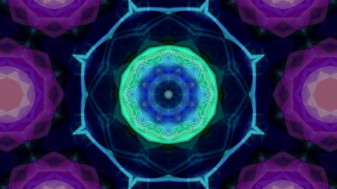 Psychedelic animated background, mandala, ink, pixels Stock Footage 119088298