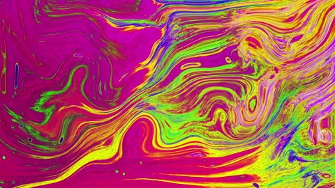 Psychedelic animation in abstract style on colorful background. Abstract fluid Stock Footage 170865090