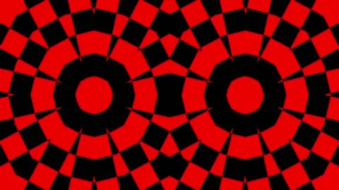 Psychedelic animation in red and black colors Stock Footage 134157654