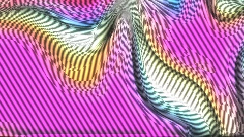 Psychedelic art, watercolor patterns with unique colorful wave patterns, Stock Footage 134988593
