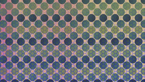 Psychedelic Artwork Mosaic Multicolor Shapes Flow Stock Footage 134155960