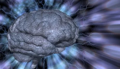 Psychedelic background brain Stock Illustration