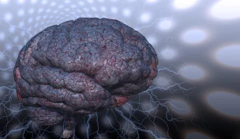 Psychedelic background brain Stock Illustration