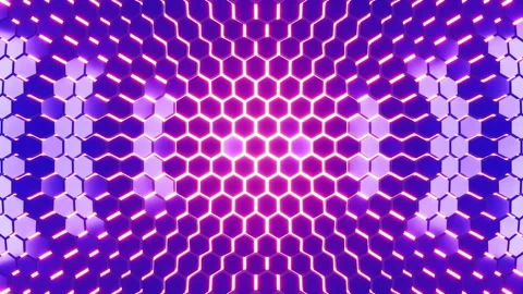 Psychedelic background with bright pentagons Stock Footage 221386344