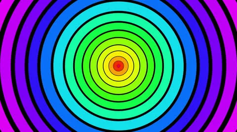 Psychedelic Background of Changing Coloured Circles Vidéo 23939479