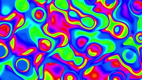 Psychedelic background with glowing floating backdrop Stock Footage 201270718