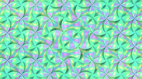 A psychedelic background with a kaleidoscopic pattern of 3d floral ornamentation Stock Footage 321770208