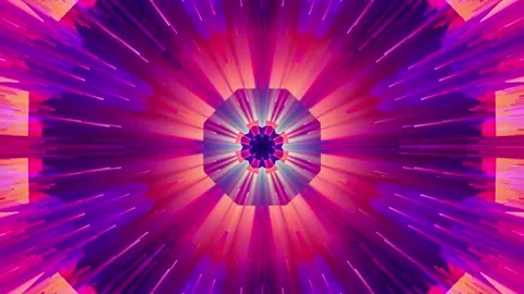 Psychedelic Background Visual - Trippy Psychedelic Lsd Dmt Visual - Vj Loop Stock Footage 155638925