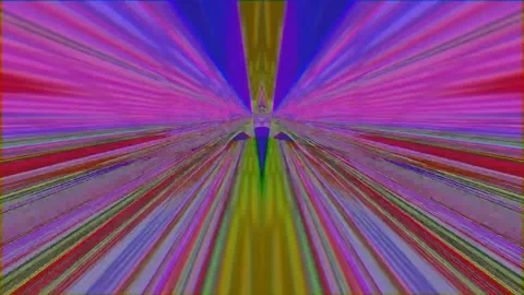 Psychedelic bad trip effect, broken tv glitch, static noisy television visual Stock Footage 176807220