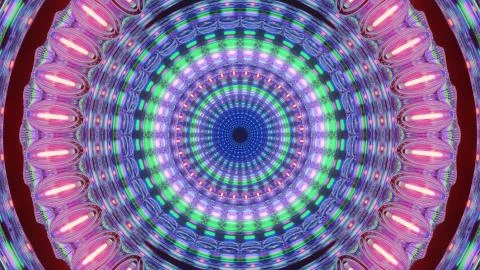 Psychedelic Beaming Fluorescent Elliptical Port 4k uhd 3d illustration Stock Illustration