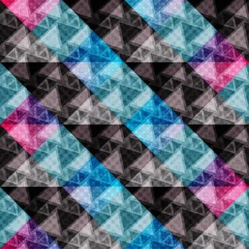 Psychedelic beautiful colored polygons seamless pattern vector illustration Stock Illustration