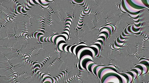 Psychedelic, black and white shaking spot motion in abstract background Stock Footage 196871427