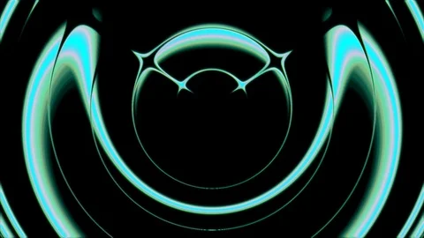 Psychedelic Black Green Pulse Burst Circle Radio Abstract VJ Motion Background 1 Stock Footage 100285454