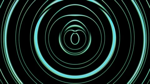 Psychedelic Black Green Pulse Burst Circle Radio Abstract VJ Motion Background 2 Stock Footage 100285524