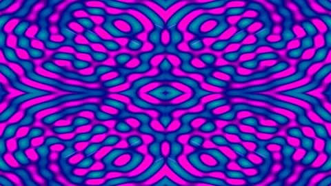 Psychedelic blue and green abstract wave pattern background loop Stock Footage 333441635