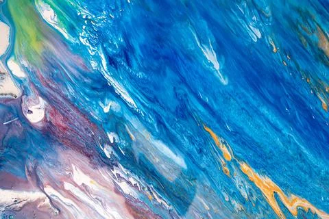 Psychedelic blue marble abstract background. Stock Illustration